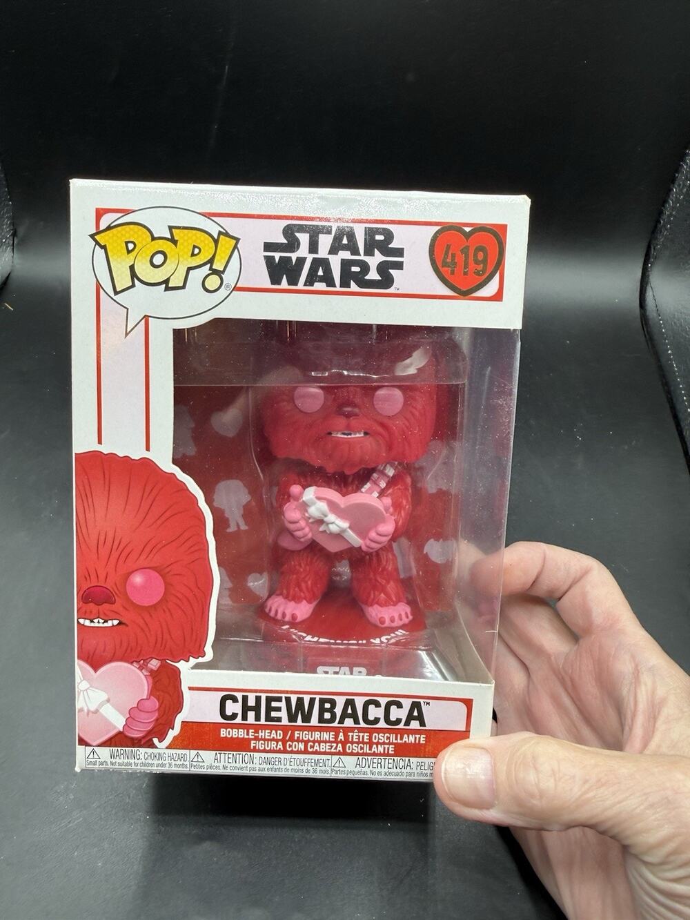 Funko POP! Star Wars Valentine's Day Chewbacca Pink #419 Vinyl Figure New!